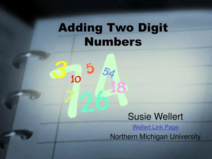 adding two digit numbers