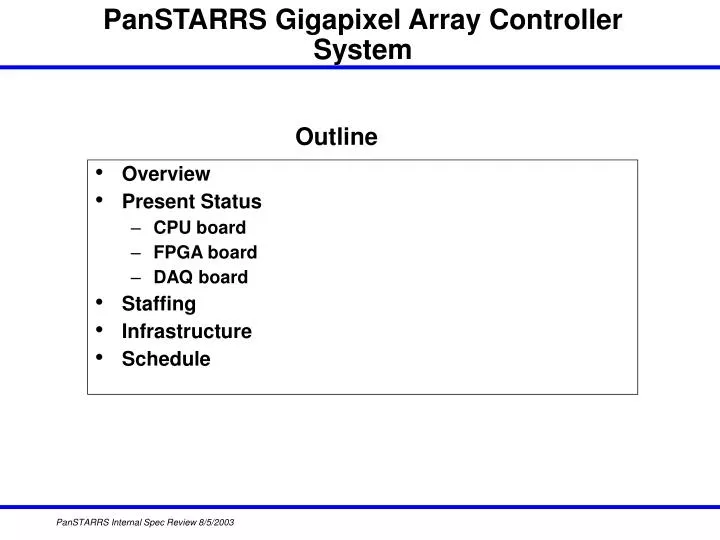 panstarrs gigapixel array controller system