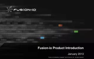 Fusion-io Product Introduction