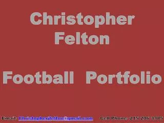 Christopher Felton Football Portfolio