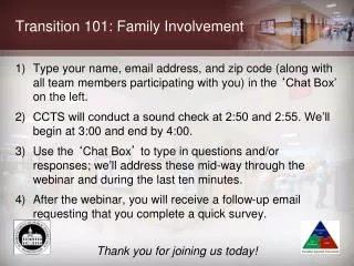 Transition 101: Family Involvement