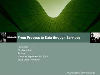 From Process to Data through Services