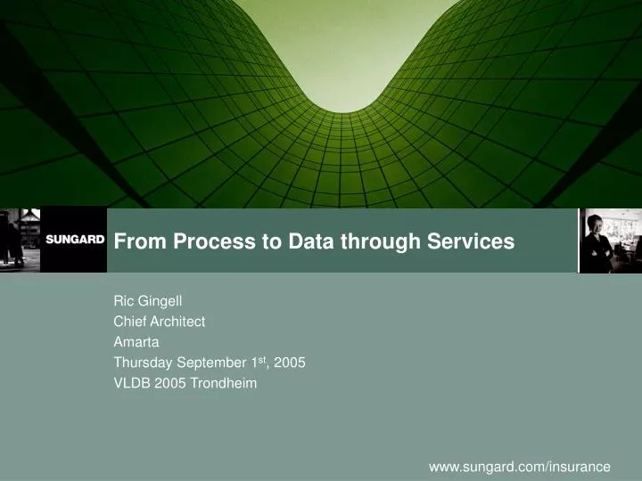 from process to data through services