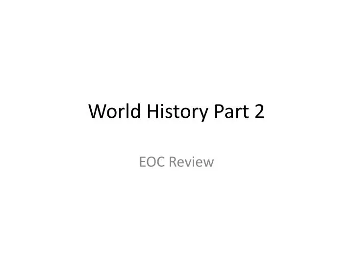 world history part 2