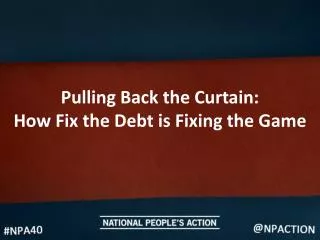 Pulling Back the Curtain: How Fix the Debt is Fixing the Game