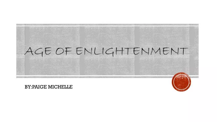 age of enlightenment