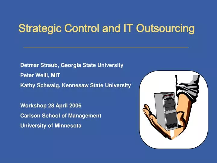 strategic control and it outsourcing