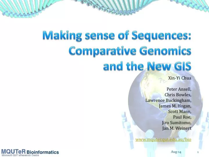 making sense of sequences comparative genomics and the new gis