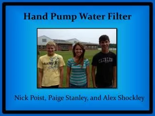 Hand Pump Water Filter