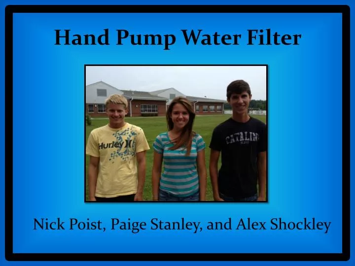 hand pump water filter