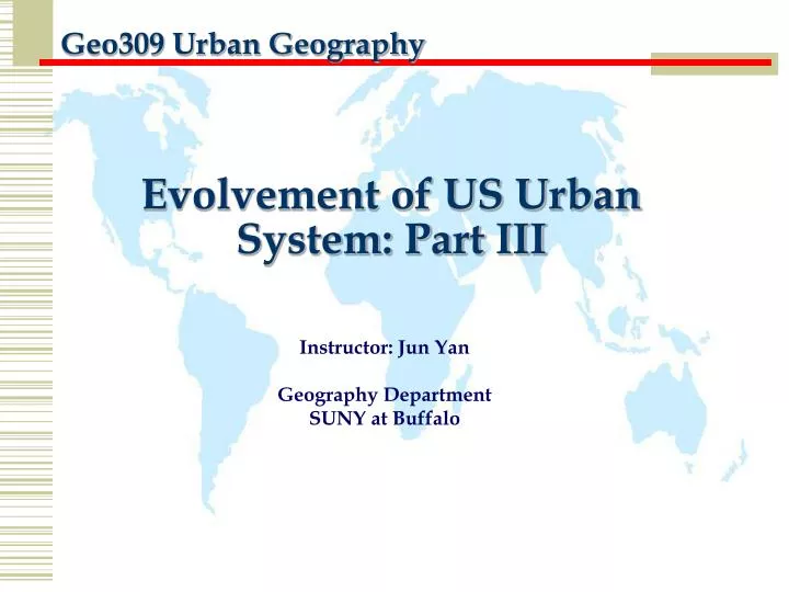 evolvement of us urban system part iii