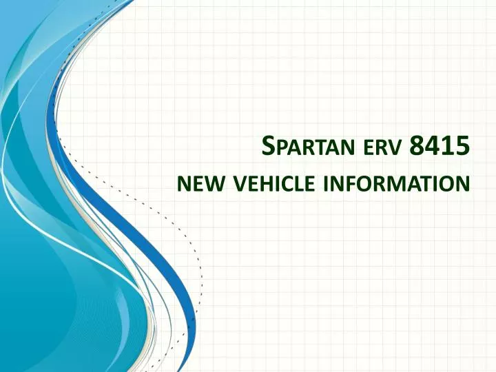 spartan erv 8415 new vehicle information