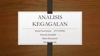 analisis kegagalan