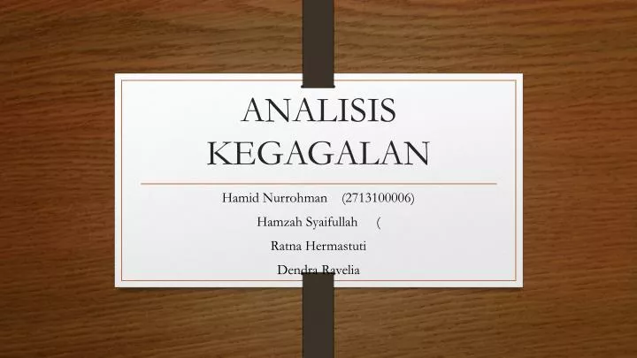 analisis kegagalan