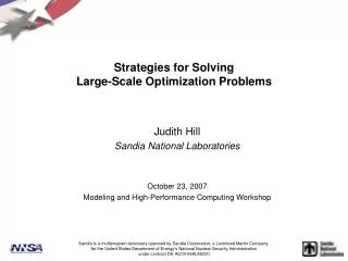 Strategies for Solving Large-Scale Optimization Problems