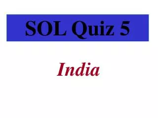 SOL Quiz 5