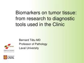 Biomarkers on tumor tissue: from research to diagnostic tools used in the Clinic