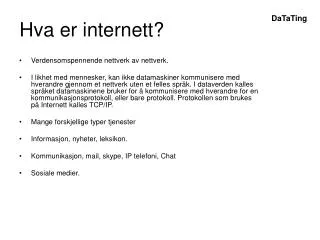 hva er internett