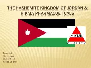 The Hashemite Kingdom of Jordan &amp; Hikma Pharmacueitcals
