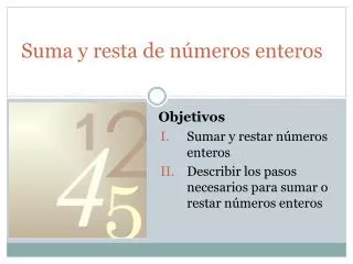 suma y resta de n meros enteros