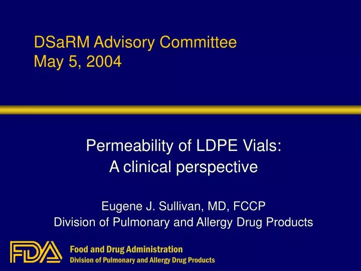 dsarm advisory committee may 5 2004