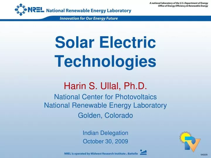 solar electric technologies
