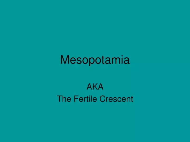 mesopotamia