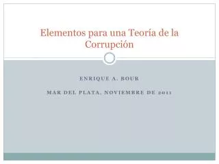elementos para una teor a de la corrupci n
