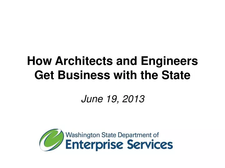 how architects and engineers get business with the state