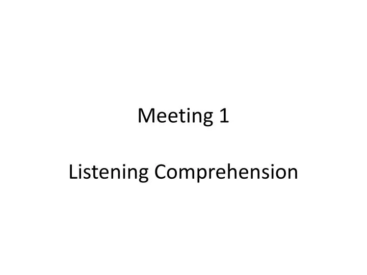 meeting 1