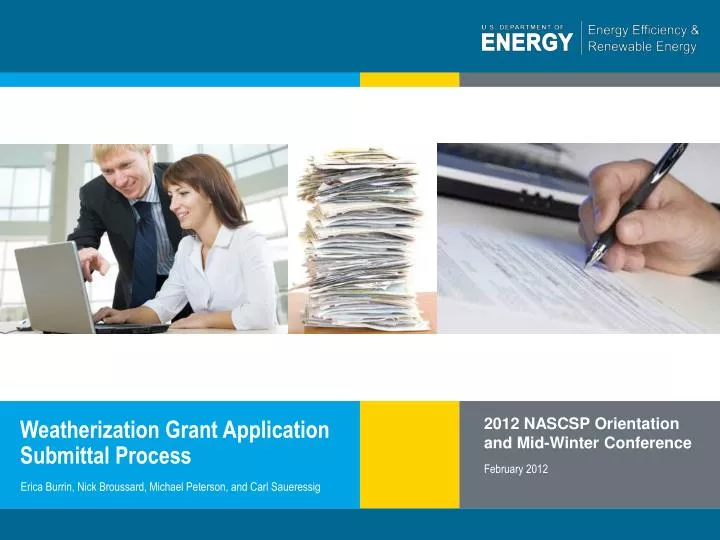 weatherization grant application submittal process
