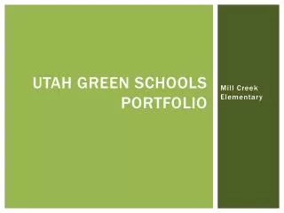 Utah Green Schools Portfolio