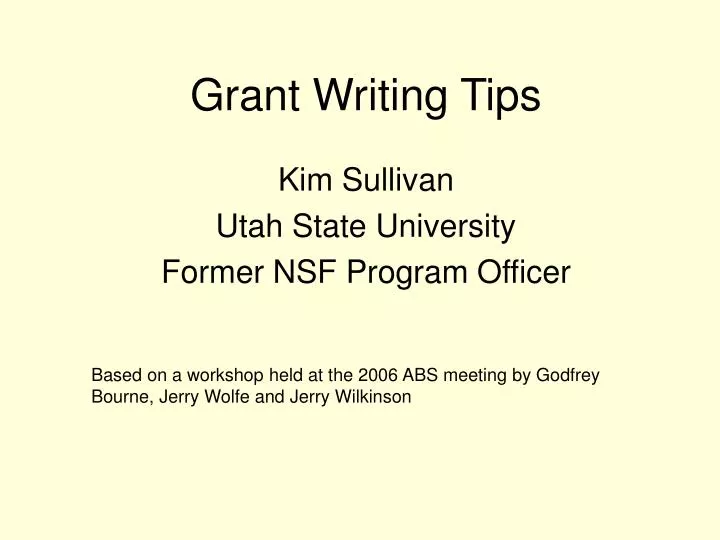 grant writing tips