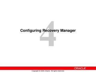 Configuring Recovery Manager