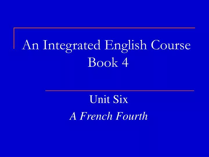 an integrated english course book 4