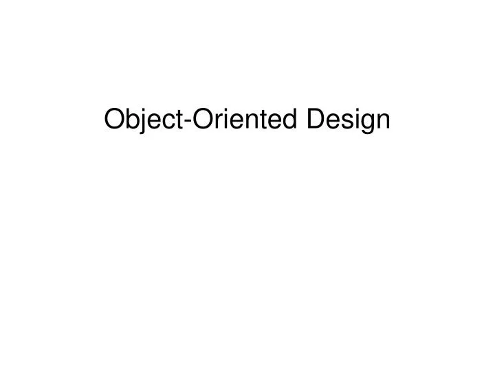 object oriented design