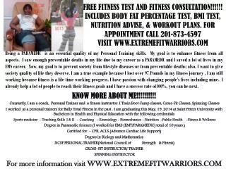FREE FITNESS TEST AND FITNESS CONSULTATION1