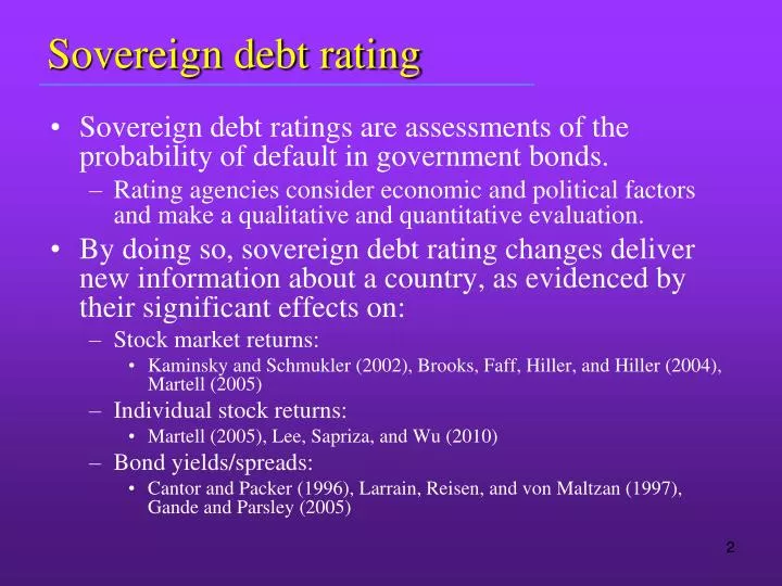 sovereign debt rating