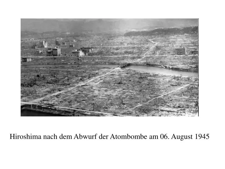 hiroshima nach dem abwurf der atombombe am 06 august 1945