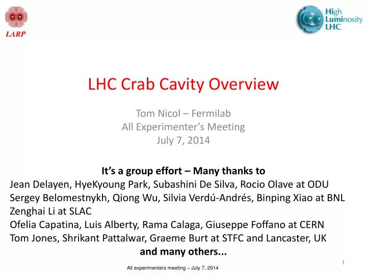 lhc crab cavity overview
