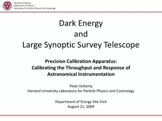 Dark Energy and Large Synoptic Survey Telescope