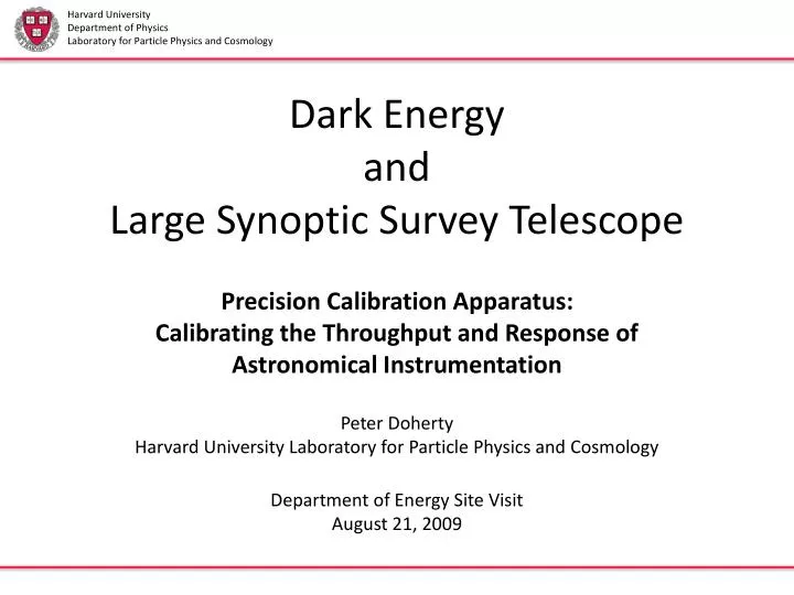 dark energy and large synoptic survey telescope