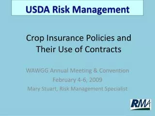 Crop Insurance Policies and Their Use of Contracts