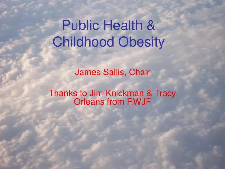public health childhood obesity