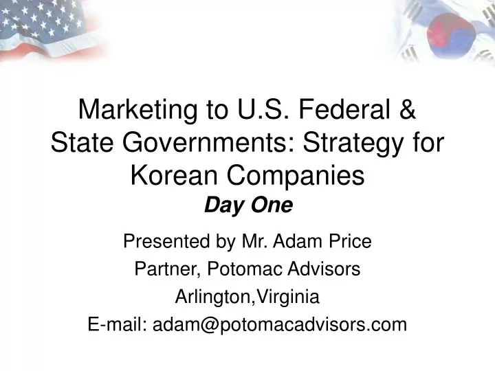 marketing to u s federal state governments strategy for korean companies day one