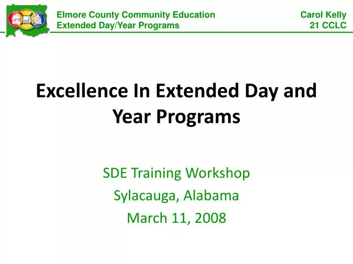 excellence in extended day and year programs