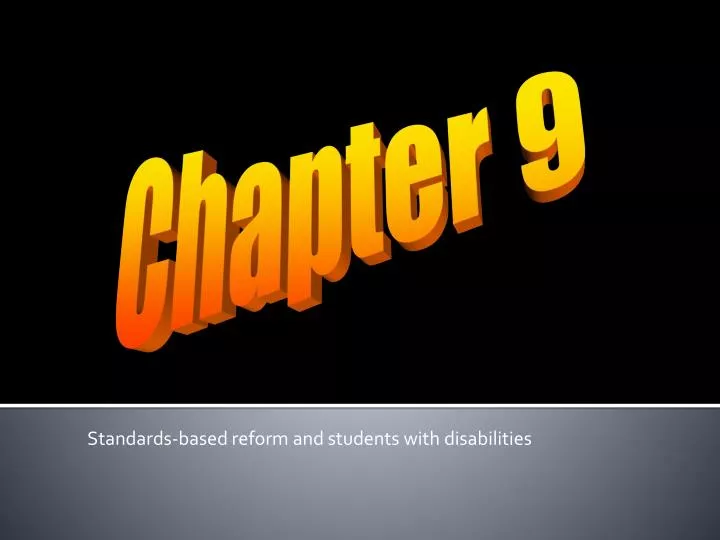 standards based reform and students with disabilities