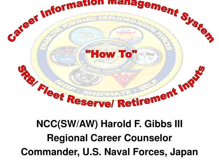 ncc sw aw harold f gibbs iii regional career counselor commander u s naval forces japan