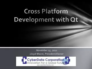 Cross Platform Development with Qt