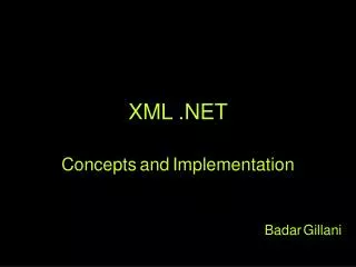 XML . NET